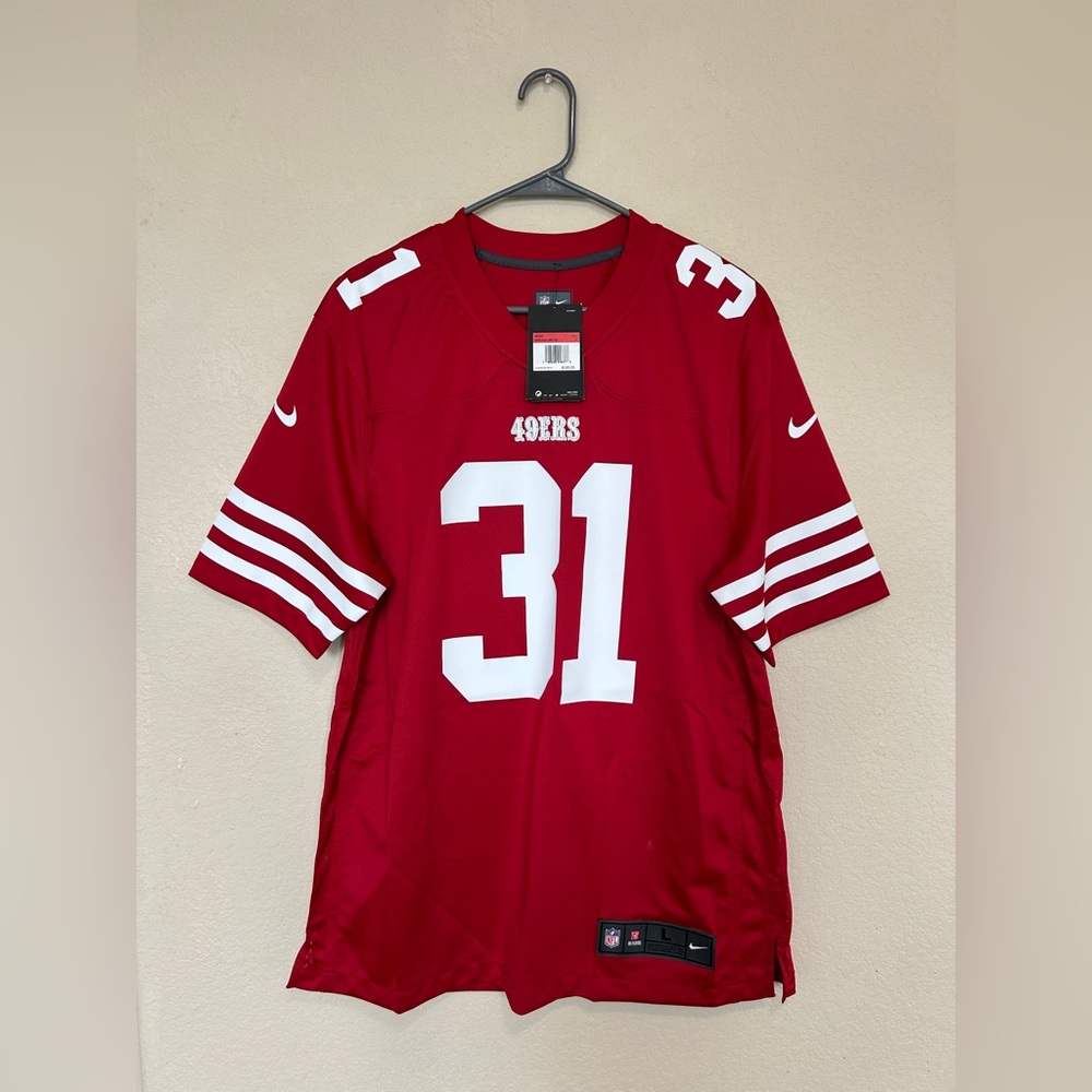 New San Francisco 49ers Nike NFL Football Jersey Large Mostert #31